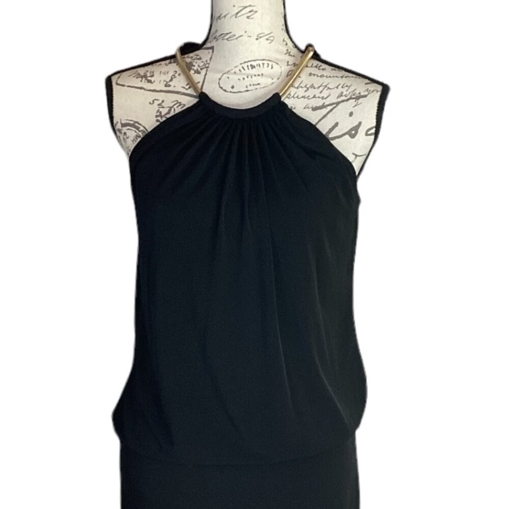 LBD by Jessica Simpson w/ Gold chain Halter